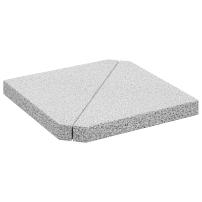 vidaXL - Parasolvoetplaten - 2 - st - driehoekig - 14 - kg - graniet - grijs