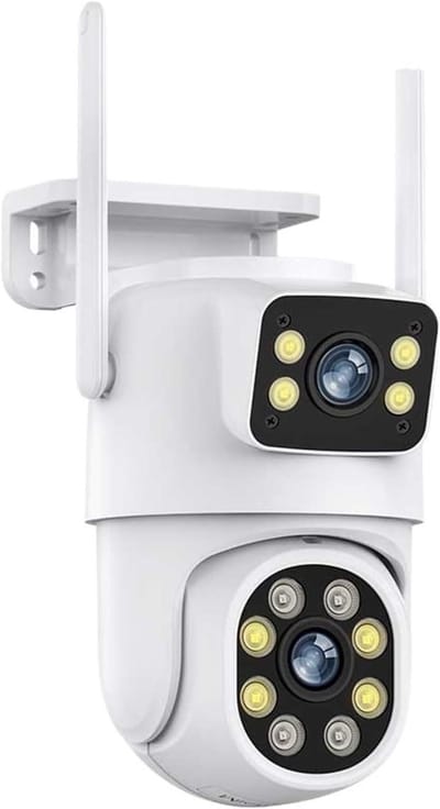 PTZ Camera Buiten - Beveiligingscamera IP Camera - Huis Beveiligen - Dubbele Lenzen Dual Screen