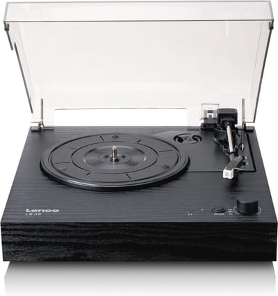 Plaatspeeler met Bluetooth - Integreerde luidsprekers, AT3600L pickup, Riem-aandrijving, Auto-stop, 33/45 rpm