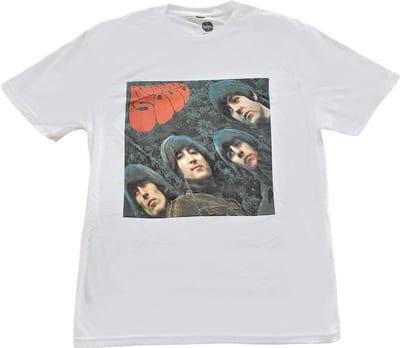 The Beatles - Rubber Soul Album Cover Heren T-shirt - L - Wit