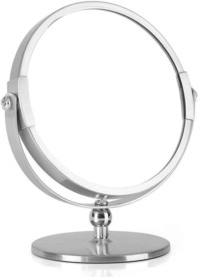 Make-up Spiegel - Cosmetica Spiegel - Gedetailleerde Verzorging - 3x Vergroting - 5.5 inch - Zilver