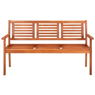 vidaXL - Tuinbank - 3-zits - met - kussen - 150 - cm - massief - eucalyptushout