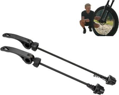 Set van 1 paar snelle ontgrendelingsas voor fietsaccessoires - lichtgewicht aluminium voor voor- en achterwiel, ideaal voor race- en mountainbikes, eenvoudig in gebruik en duurzaam