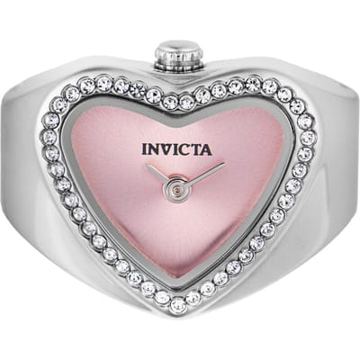 Invicta Mini 49571 Dames Horloge - Quartz Uurwerk - Roestvrij Staal met roze Wijzerplaat - 18mm