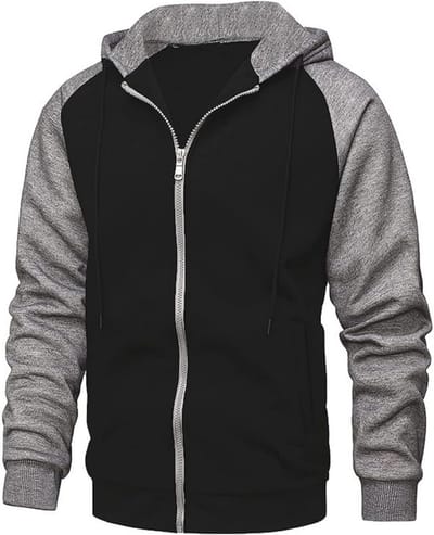 Heren Hoodie Zip Up Fleece Lichtgewicht Lange Mouw