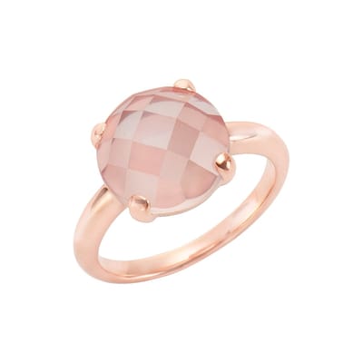 Jamelli Women's Lady Ring 925 Silver 1 Rose Quartz 52 Roos 32021391