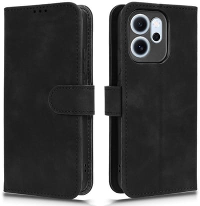 Coverup Hoesje - Geschikt voor OPPO Reno14 F / FS Hoesje - Coverup Book Case - Zwart