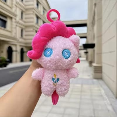 Kawaii My Little Pony Pluche Rugzak Hanger Sleutelhanger Twilight Sparkle Fluttershy Pinkie Pie Leuke Tas Decoratie Speelgoed Cadeau white