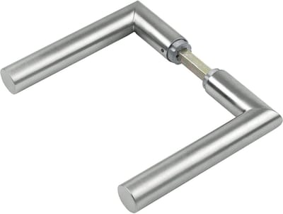 Drukknop Paar - Deurbel Knop - Toegangscontrole - Voor Glazen Deuren - 18 mm Aanzet - Mat Staal