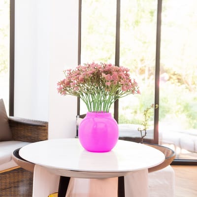 Bellatio Design Kunstbloemen boeket Gipskruid - 2x - 30 cm - roze - kunst zijdebloem - Gypsophila