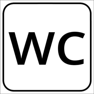 WC sticker, wit 300 x 300 mm