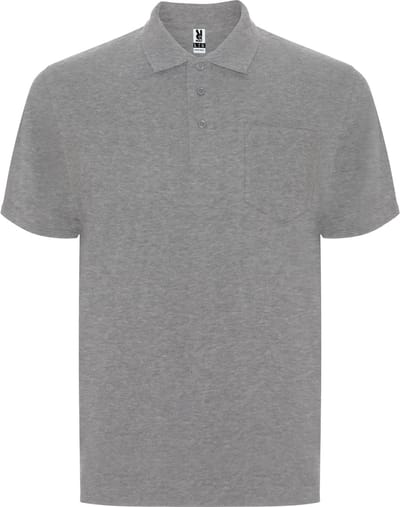 Heren Poloshirt met borstzak model Centauro merk Roly 190 grm maat XL Heather Grijs