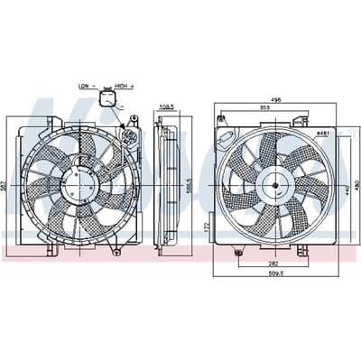 Koelventilatorwiel, motorkoeling NISSENS 850039