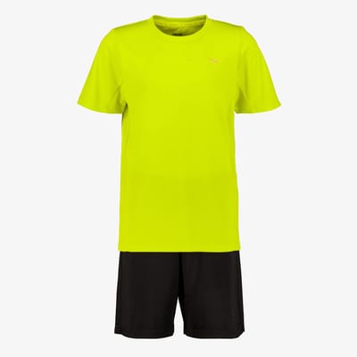 Dutchy tweedelig kinder sport set geel zwart - Maat 110
