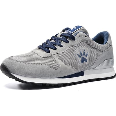 Lente en Herfst Varkensleer Herenschoenen Casual Leren Schoenen Herensport Alles-Match Mode Ademend Student Sneakers Heren 44 grijze kleur