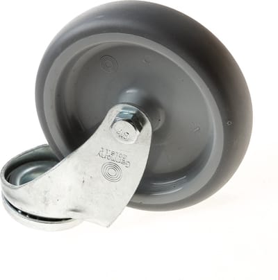 Kelfort ZWENKWIEL RUBBER GEG. VELG 100MM GRIJS BOUTGAT + GLIJLAGER