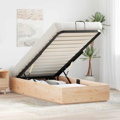 vidaXL - Ottoman - bedframe - met - opbergruimte - Naturel - 80 - x - 200 - cm