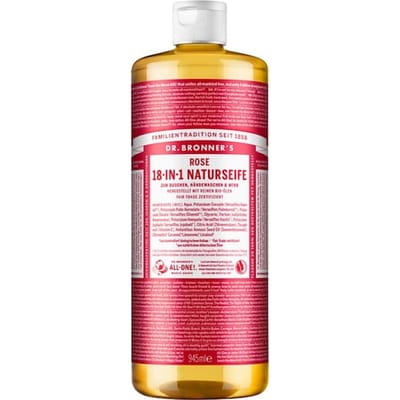 Dr. Bronner's Vloeibare zeep Roos 18-in-1 natuurlijke Blokzeep Dames 945 ml