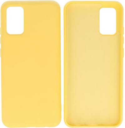 Hoesje Geschikt voor Samsung Galaxy A02s - Fashion Telefoonhoesje Backcover - Siliconen Hoesje - Geel