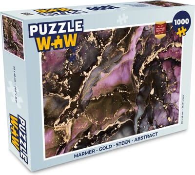 Puzzel Marmer - Gold - Steen - Abstract - Legpuzzel - Puzzel 1000 stukjes volwassenen