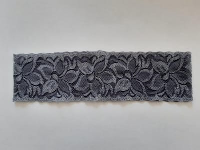 Le Sjalerie Haarband Kids Met Kant Grijs Hoofdband meisje cadeautje