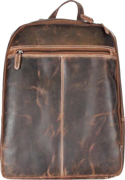 Rugzak Dames Leer Of Rugtas Heren Leer - Cognac Kleurig Leer - Bruine Laptop Rugzak Unisex