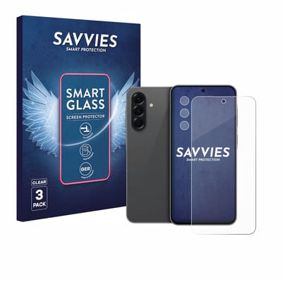 3 Stuks Savvies Screenprotector - geschikt voor Samsung Galaxy A56 5G (Voor+Camera) - beschermfolie glas transparant