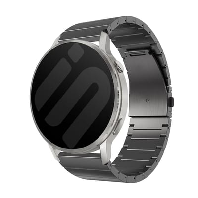 Strap-it 22mm Luxe Titanium band - Universeel 22mm geschikt voor Garmin Vivoactive 4 / Garmin Venu 4 - 45mm / Garmin Venu 3 / Garmin Venu 2 / Garmin Forerunner 570 - 47mm / Garmin Forerunner 265 / Garmin Forerunner 255 - Grijs