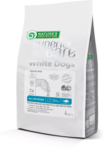 Nature's Protection Superior Care - witte hond - alle rassen - volwassen - graanvrij met witte vis - 4kg