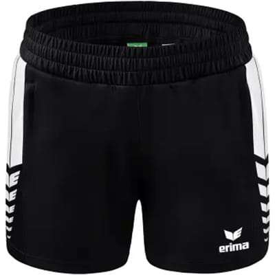 Erima Six Wings Worker Short Dames - Wit / Zwart | Maat: 36