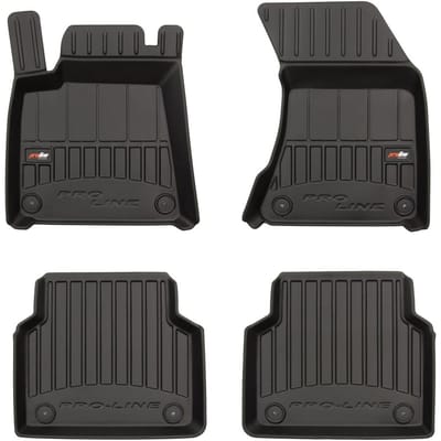 Frogum - No.77 - Automatten 3D - Geschikt voor AUDI A8 D4 (2009-2017) - Niet voor Long - 4-delig - TPE Rubber - Zwart