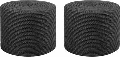 Jute Touw - Tuintouw Knutseltouw - Decoreren Tuinieren - Natuurlijk Materiaal - 2 cm Diameter - Zwart