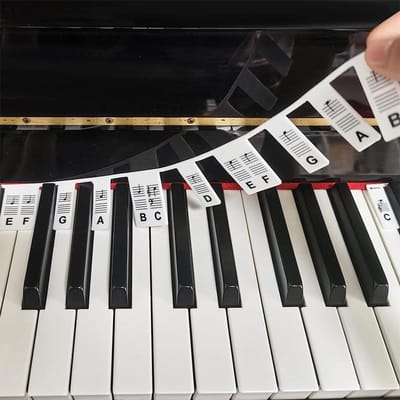 Piano Harken Piano Toetsenbord Stickers voor Beginners 88 Volledige Maat Harken Toets Labels white