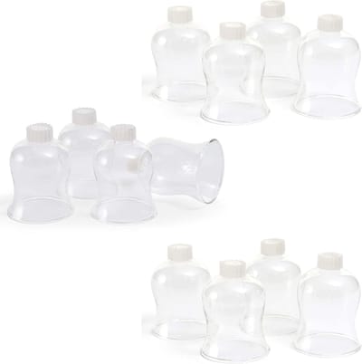 12x waxinelichthouder helder 8 cm glazen opzetstuk voor kandelaar kaarsenhouder glas adventskrans waxinelichthouder stokje kaarsenhouder kaarsenstok 6 cm