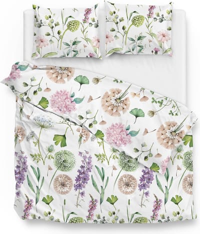 Zohome Nessa Dekbedovertrek - Lits-jumeaux - Flanel - 240x200-220cm - Wit
