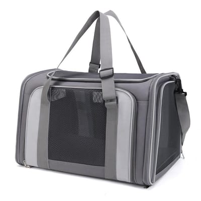 Sac pour Chat Portable Sac pour Chat Portable Respirant Pliable Bandoulière Sac pour Chat S 45*33*2cm gray