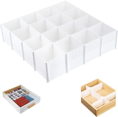 Verstelbare Ladeverdelers Set (10 Delen) - Opbergsysteem voor Kleding, Sokken en Bureau - Maatwerk Organizer