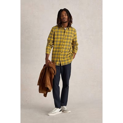 White Stuff Wallace Brushed Check Shirt Yellow Multi Größe: S | Casual hemden Outlet | Herren | Gelb
