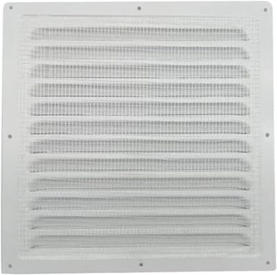 Ventilatieklep Roosters - Luchtuitlaat Aluminium - Luchtstroom Optimaliseren - Insectenwerend Ontwerp - 300 x 300 mm - Wit