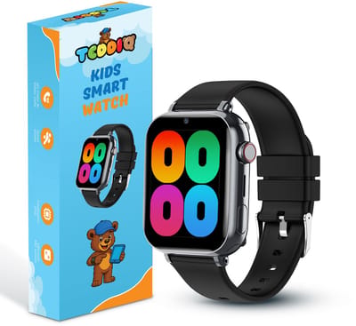 TeddiQ 4G Smartwatch - GPS Kinder Smartwatch - Kinderhorloge - Zwart - Smartwatch Kind - SOS knop - Smartwatch Kinderen