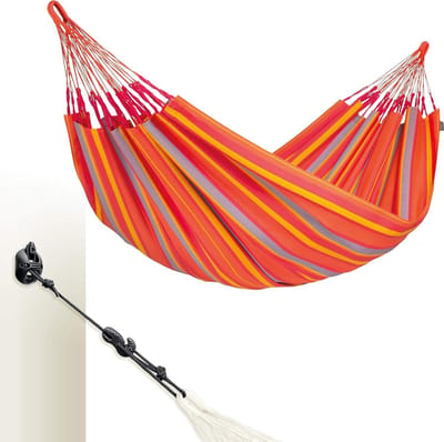 LA SIESTA® - Brisa - Klassieke dubbele + multifunctionele bevestiging hangmat, handgemaakt in Colombia, met 160 cm breedte voor ontspannen momenten binnen en buiten. (Toucan)