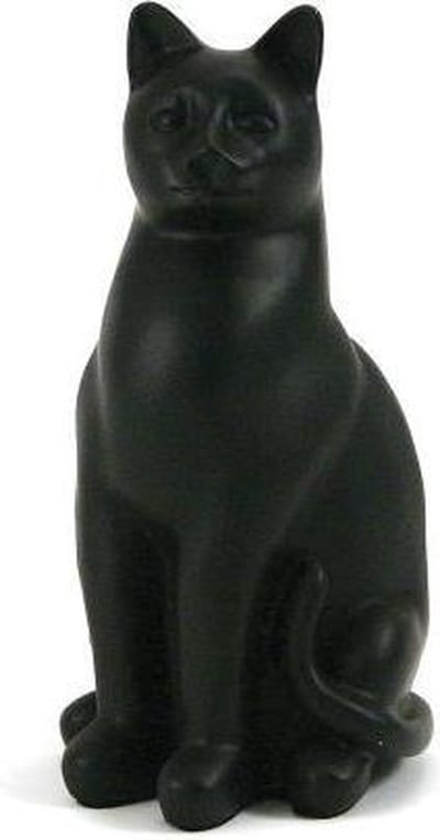 Cozy Cat Zwart Zittend - Katten Asbeeld Dieren Urn Voor Uw Geliefde Poes Kat 0,41 L