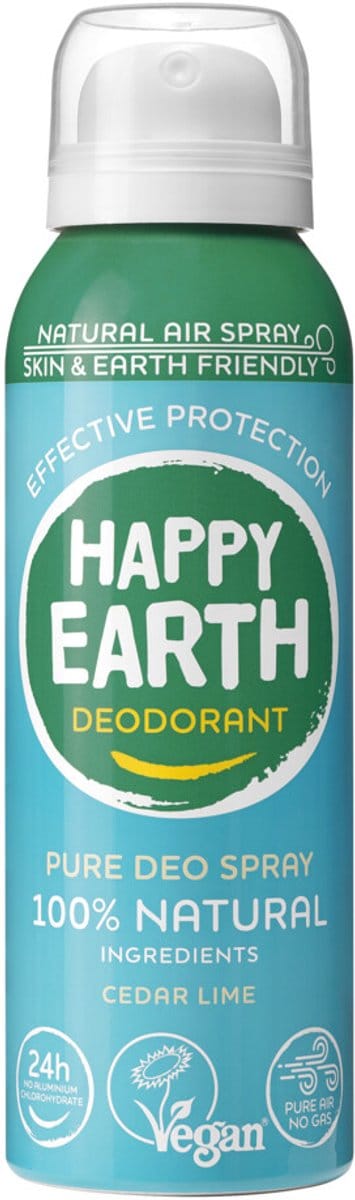Happy Earth 100% Natuurlijke Deodorant Air Spray Cedar Lime - 100 ml