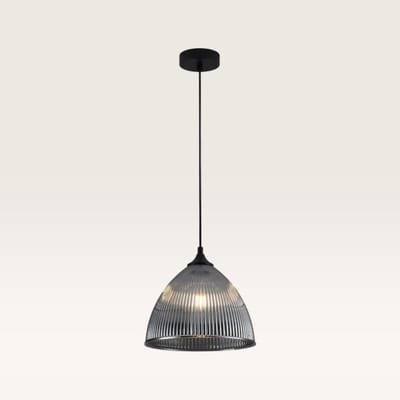 Lusenz - Hanglamp Eettafel - Smoke glas - Retro, Modern & Industrieel - E27 Fitting - Dimbaar - Perfect voor boven keuken en kookeiland - 1,5e meter - Hoogte verstelbaar