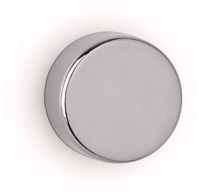 MAUL Magneet Neodymium - rond - zilver - metaal - 4 stuks - Ø 2 x 1 cm