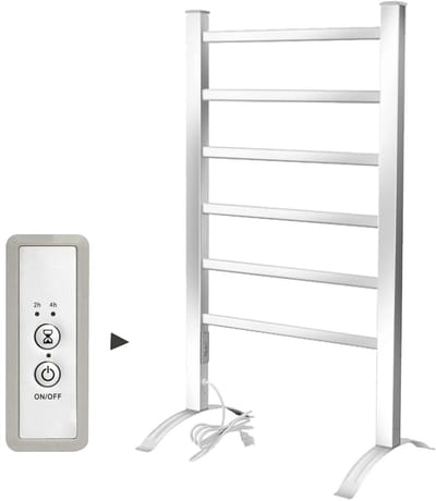 Velori Elektrisch Handdoekenrek met Timer - Handdoekverwarmer - Handdoekradiator Badkamer - Wandmontage - Energiezuinig - Automatische Uitschakeling 2/4 Uur