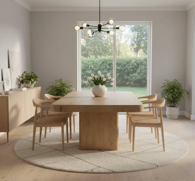Eettafel Vierkant Massief Eikenhout 140x140 - 140x140 cm - Bruin - Novihome
