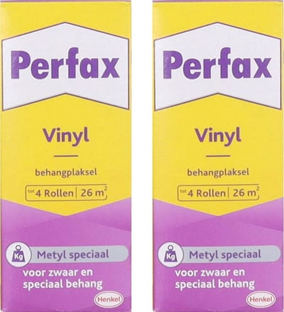 Perfax metyl special behanglijm - 2x - voor zwaar en speciaal behang - 180 gram - Behangplaksel - Papier mache