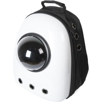 Ademende katten draagtas, katten en honden huisdierentas, draagbare outdoor rugzak, grote capaciteit, transparant kijkvenster, geventileerd black