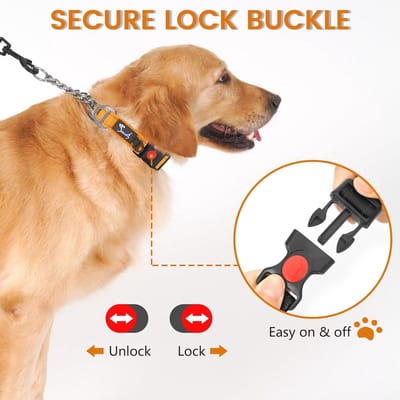 Martingale Halve Halsband voor Honden - Sterke Reflecterende Nylon Halsband met Veiligheidsgesp en ID-ring